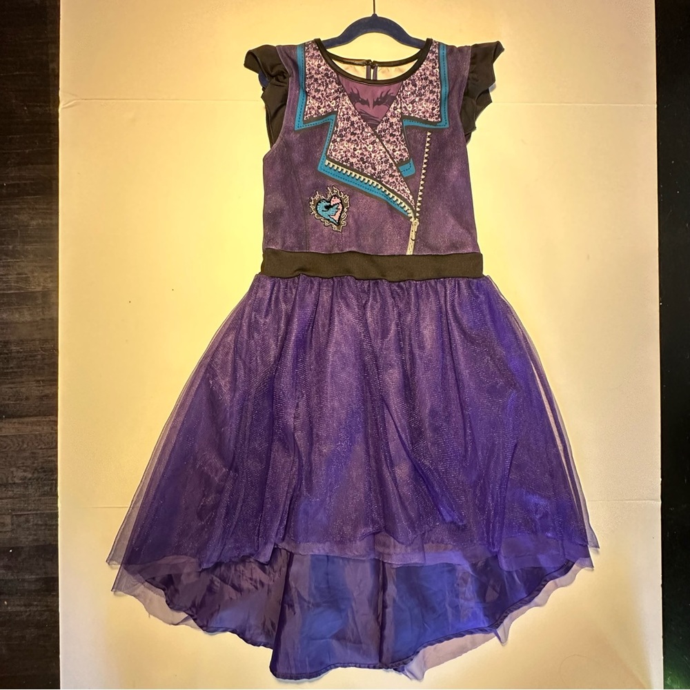 Disney Descendants 3 MAL Dress with tulle skirt size 10/12 girls